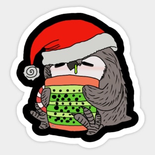 Santa owl Sticker